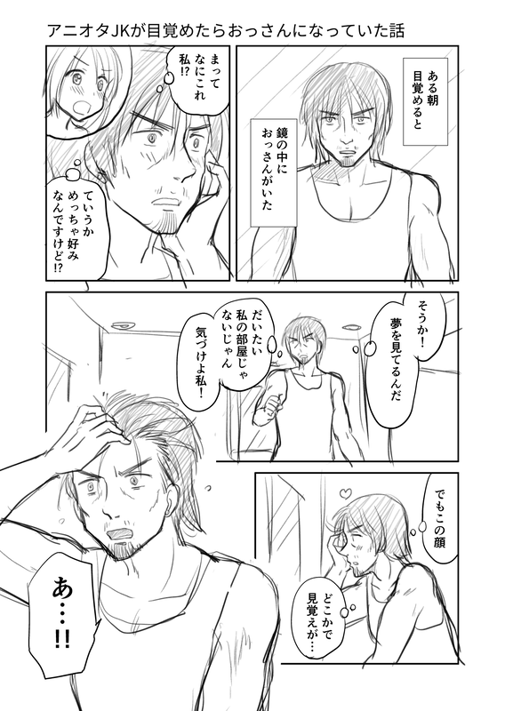 An Anime Otaku High School Girl Turned Into the Middle-Aged Main Character