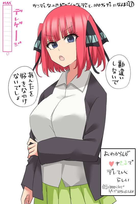 Tsundere Nino rapidly becomes more and more "Dere" through likes and reposts