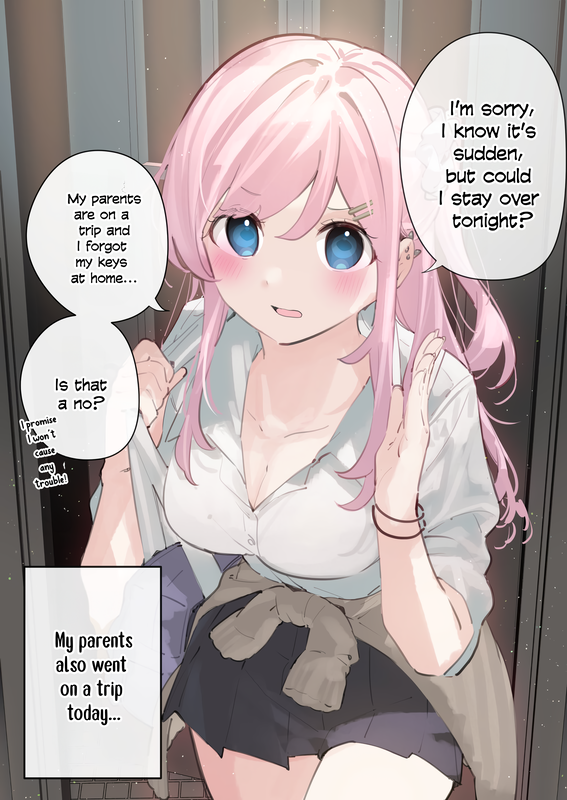 My Childhood Friend Suddenly Came to My House While Her Parents Were Away on a Trip.